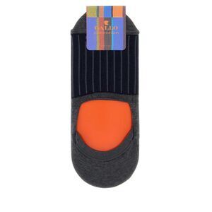 Gallo Men Two-Tone Stretch Cotton Blend Invisible Socks
